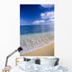 Wave Washes Ashore Onto Sandy Beach, Azure Ocean, Blue Sky B1498 Wall Mural