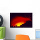 Silhouettes Of Few People Wall Mural