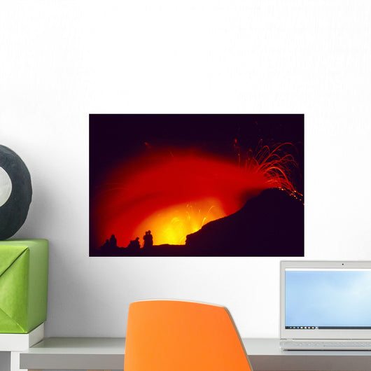 Silhouettes Of Few People Wall Mural