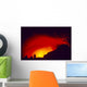 Silhouettes Of Few People Wall Mural