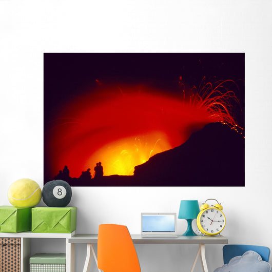 Silhouettes Of Few People Wall Mural