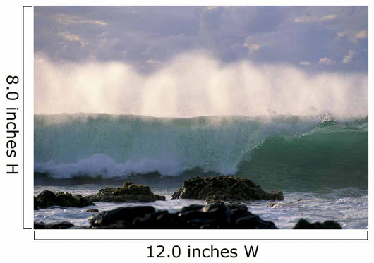 Wave Crashes On Rocky Shoreline, Mist On Wave B1445 Wall Mural