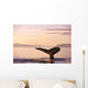 Alaska, Frederick Sound, Humpback Whale Fluke At Sunset B1988 Wall Mural