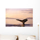 Alaska, Frederick Sound, Humpback Whale Fluke At Sunset B1988 Wall Mural