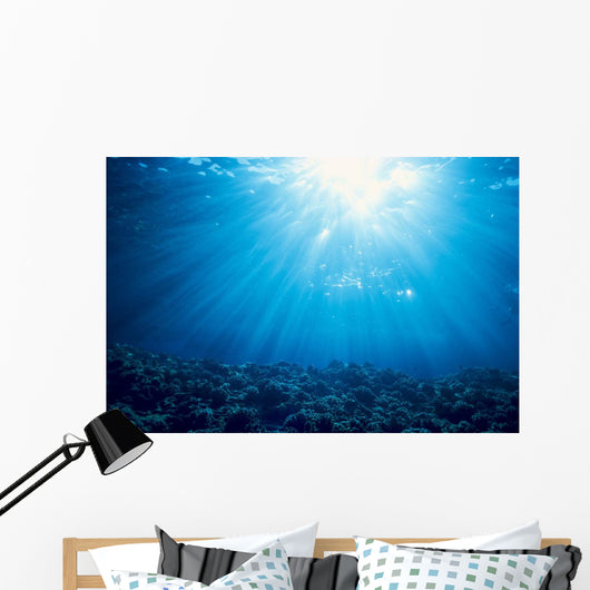 Hawaii, Sunburst Over Shallow Reef, B1902 Wall Mural
