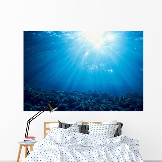 Hawaii, Sunburst Over Shallow Reef, B1902 Wall Mural