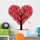 Valentine Tree Love Leaf From Hearts Wall Decal
