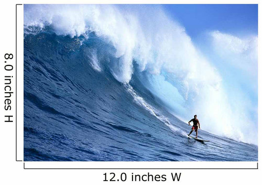 In Front Of Large Wave Wall Mural