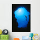Hawaii, Silhouetted Diver At Cavern Entrance With Flashlight, Sunburst Wall Mural