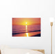 Orange Pink Sunset Sky With Sun Ball, Reflection Wall Mural