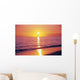 Orange Pink Sunset Sky With Sun Ball, Reflection Wall Mural