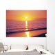 Orange Pink Sunset Sky With Sun Ball, Reflection Wall Mural