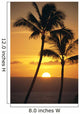 Two Palm Trees Silhouetted At Sunset Wall Mural