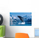 [Dc] Humpback Whale Breaching Snowcapped Mountains Background C2040 Wall Mural