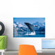 [Dc] Humpback Whale Breaching Snowcapped Mountains Background C2040 Wall Mural