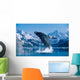 [Dc] Humpback Whale Breaching Snowcapped Mountains Background C2040 Wall Mural