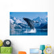 [Dc] Humpback Whale Breaching Snowcapped Mountains Background C2040 Wall Mural