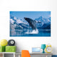 [Dc] Humpback Whale Breaching Snowcapped Mountains Background C2040 Wall Mural