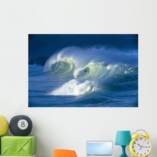 Big Stormy Waves With White Caps Curling, Waimea Shore Break C1690 Wall Mural
