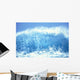 Huge Turquoise Wave Crashing Whitewash And Spray With Blue Skies C1709 Wall Mural