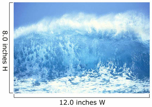 Huge Turquoise Wave Crashing Whitewash And Spray With Blue Skies C1709 Wall Mural