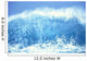 Huge Turquoise Wave Crashing Whitewash And Spray With Blue Skies C1709 Wall Mural