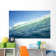 Close-Up Of Shimmery Turquoise Tipped Wave About To Break C1731 Wall Mural