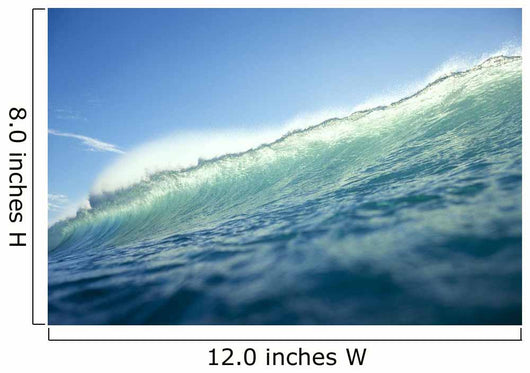Close-Up Of Shimmery Turquoise Tipped Wave About To Break C1731 Wall Mural