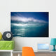Green Wave With Wind Spray At Tips Wall Mural