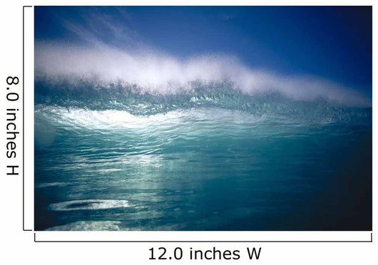 Green Wave With Wind Spray At Tips Wall Mural