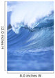 Angled View Of A Huge Wave With Whitewash, Curling C1748 Wall Mural