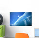 Large Glassy Wave With Sun Reflections, Blue Sky, Whitewash C1742 Wall Mural