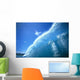 Large Glassy Wave With Sun Reflections, Blue Sky, Whitewash C1742 Wall Mural