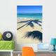 Palm Shadows On White Sand Beach, Turquoise Water C1713 Wall Mural