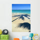 Palm Shadows On White Sand Beach, Turquoise Water C1713 Wall Mural