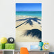 Palm Shadows On White Sand Beach, Turquoise Water C1713 Wall Mural