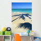 Palm Shadows On White Sand Beach, Turquoise Water C1713 Wall Mural