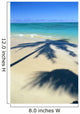 Palm Shadows On White Sand Beach, Turquoise Water C1713 Wall Mural