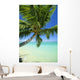 Beautiful View Of Clear Water, Palm Tree, Deep Blue Sky Wall Mural