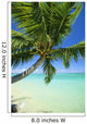 Beautiful View Of Clear Water, Palm Tree, Deep Blue Sky Wall Mural