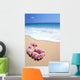 Pink Lei In Sand, Gentle Shore Waters, White Foam, Blue Ocean C1735 Wall Mural