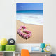 Pink Lei In Sand, Gentle Shore Waters, White Foam, Blue Ocean C1735 Wall Mural