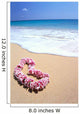 Pink Lei In Sand, Gentle Shore Waters, White Foam, Blue Ocean C1735 Wall Mural