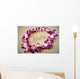 Close-Up Detail Of Purple Orchid Lei On Beach Aloha Written Wall Mural