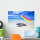 Beach Chair And Umbrella With Snorkel Gear Wall Mural