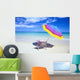 Beach Chair And Umbrella With Snorkel Gear Wall Mural