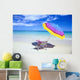 Beach Chair And Umbrella With Snorkel Gear Wall Mural
