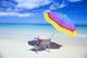 Beach Chair And Umbrella With Snorkel Gear Wall Mural