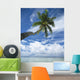 Palm Tree Over Clear Calm Turquoise Waters Wall Mural