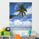 Palm Tree Over Clear Calm Turquoise Waters Wall Mural